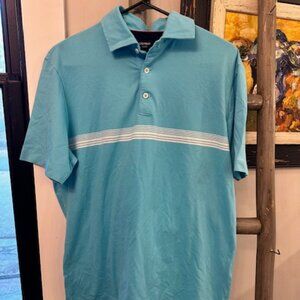 Cremieux Men’s Polo Shirt – Size Medium – Teal Blue